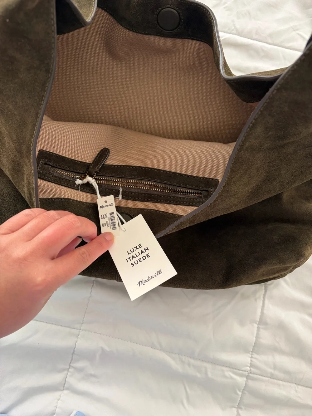 Dark olive madewell large mylie bag NWT retails $248